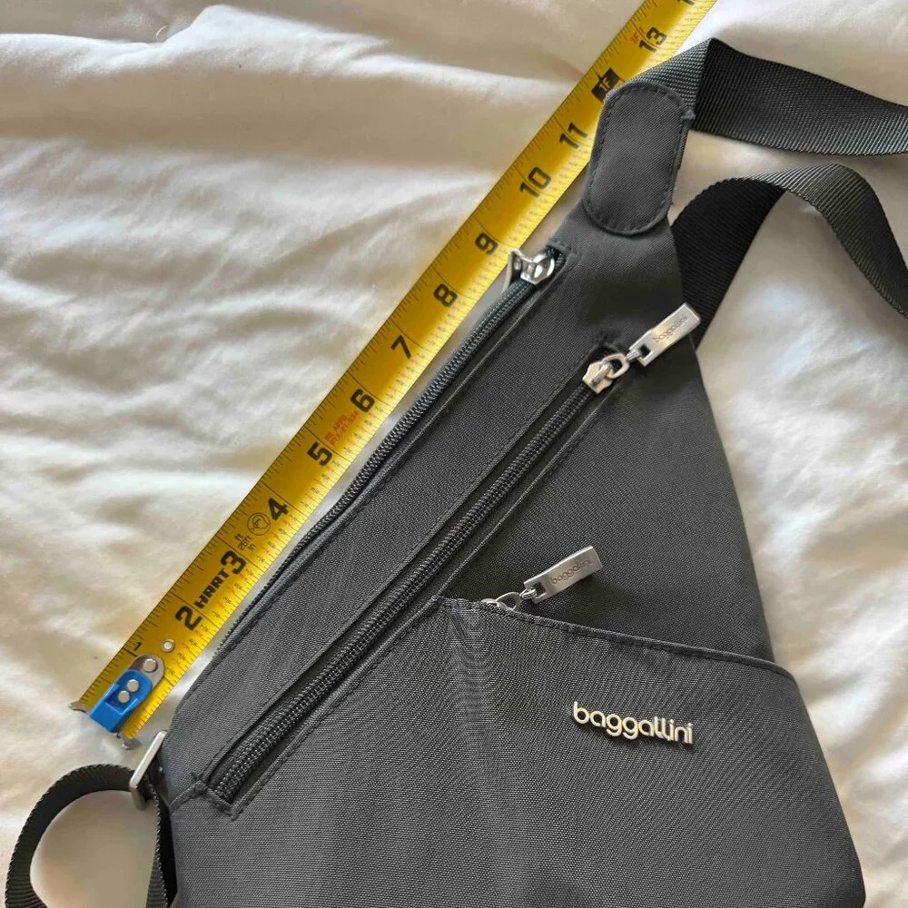 Baggallini Mini-Sling Crossbody Bag NWOT — Dark Charcoal Gray - Picture 11 of 11